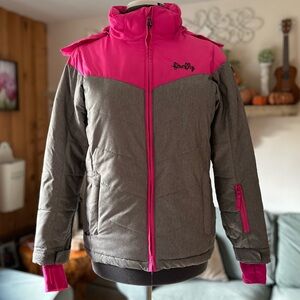 Girls FireFly Pink and Gray Coat